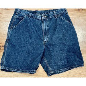 Men's Carhartt Denim Carpenter Shorts, Size 38 B28-DPS Original Loose Fit